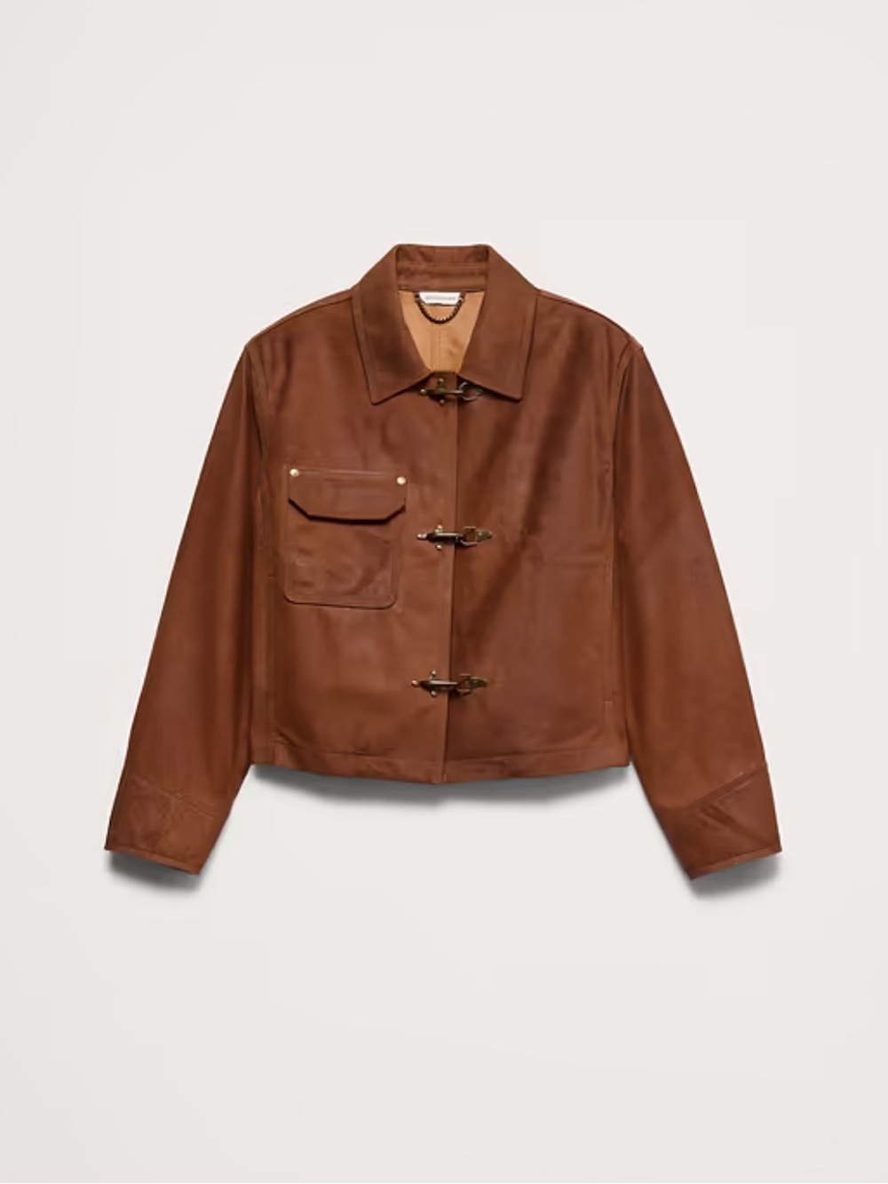Banana Republic Texturized Suede Jacket. NWT. Size M - Picture 2 of 4
